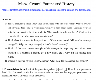 Maps, Central Europe and History