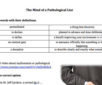The Mind of a Pathological Liar