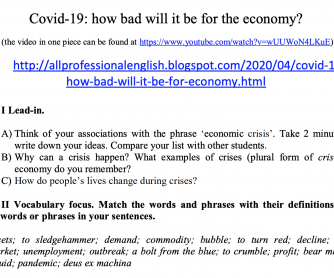Covid-19 and the Economy