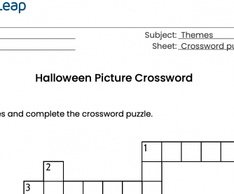 Halloween Picture Crossword