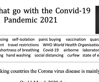 Words that go with the Covid-19 Pandemic
