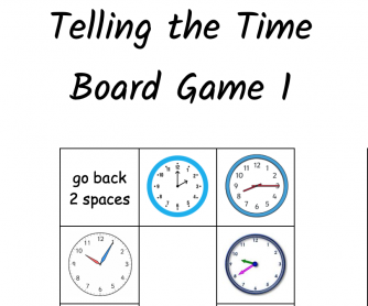 Telling the Time Board Game