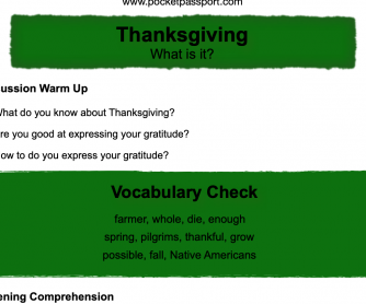 Thanksgiving – What is it?