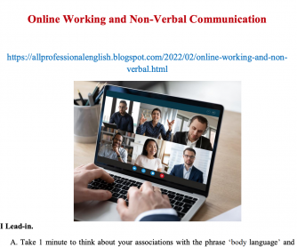 Online Working and Non-Verbal Communication