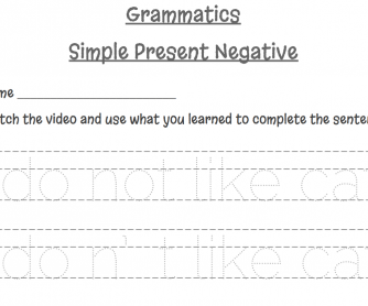 Present Simple Negative – Video Writing Worksheet
