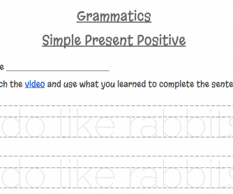 Present Simple Positive Writing Worksheet