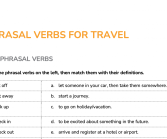Phrasal Verbs for Travel (B1-B2) from ESL Pals