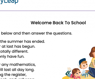 Reading comprehension - Welcome Back to School