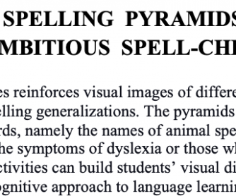 SPELLING PYRAMIDS FOR AMBITIOUS SPELL-CHECKERS
