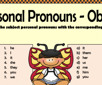 ENGLISH TIME: Personal Pronouns
