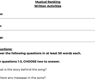 Songs Activities English Lessons