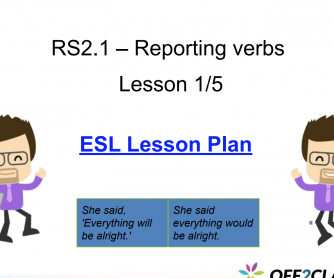 Reporting Verbs – Free ESL Lesson Plan