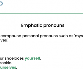 Choose the correct emphatic pronoun