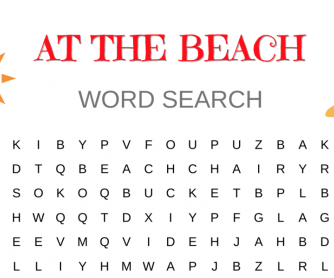 "At the Beach" Vocabulary Word Search