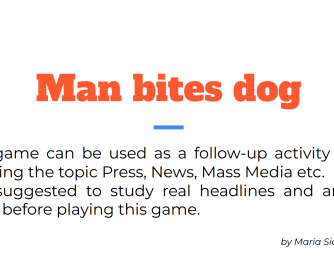 Man bites dog (newspaper headline game)